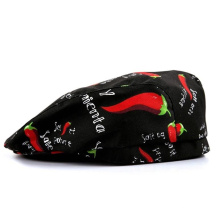 Commercial High Quality Chilli Pattern Kitchen Cooking Waiter Chef Hat